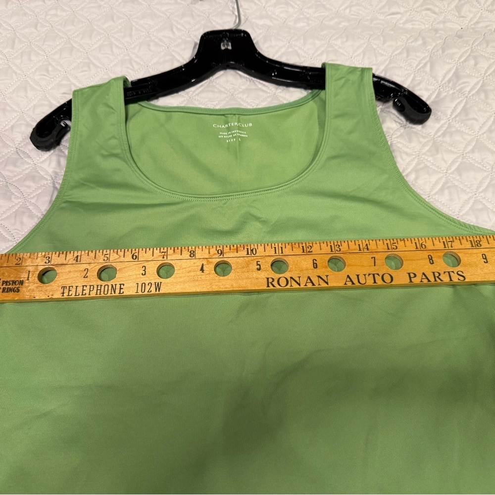 Charter Club Mint Green Tank Top - Size L - Picture 5 of 7